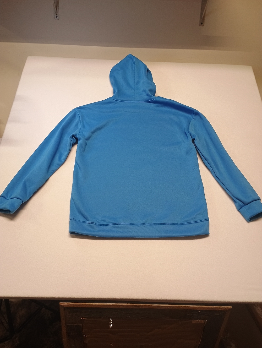 BRUH Women's Size M Blue Hoodie with White Text - Picture 4 of 6